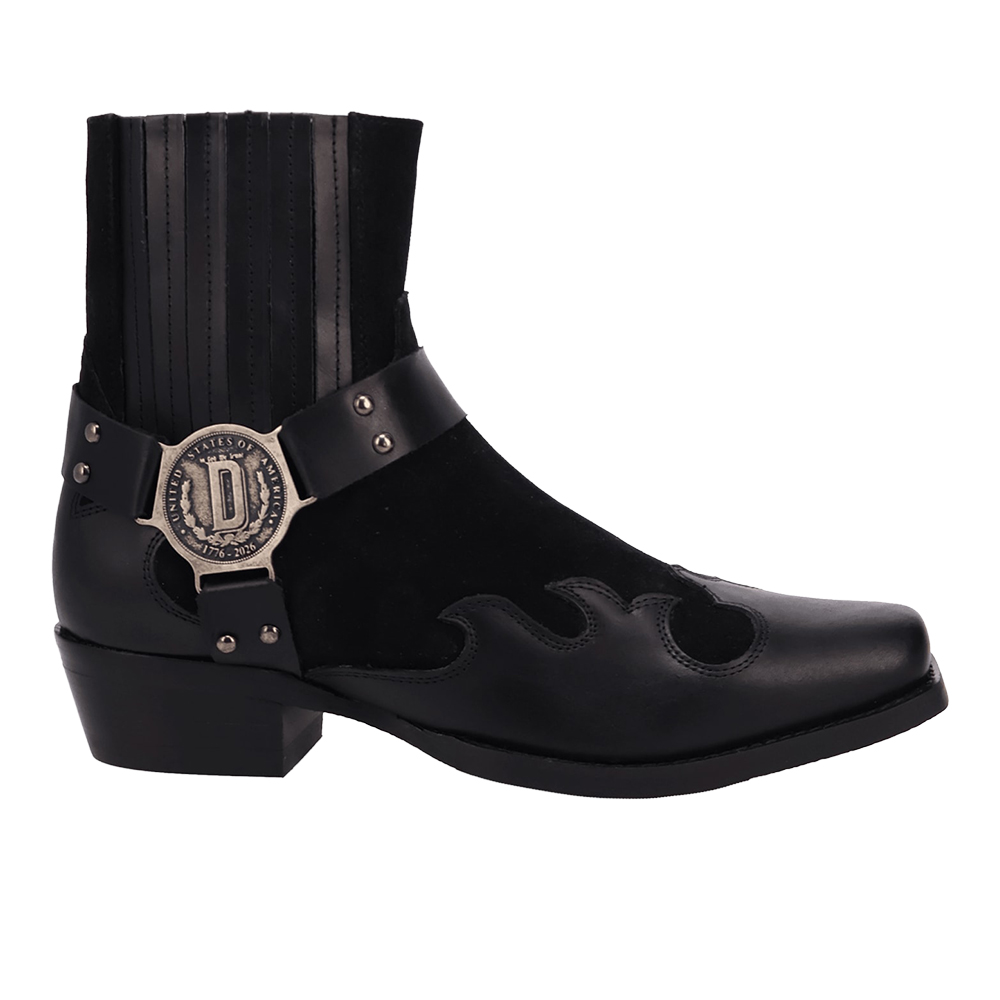 Dingo Bandit Leather Square Toe Zippered Booties