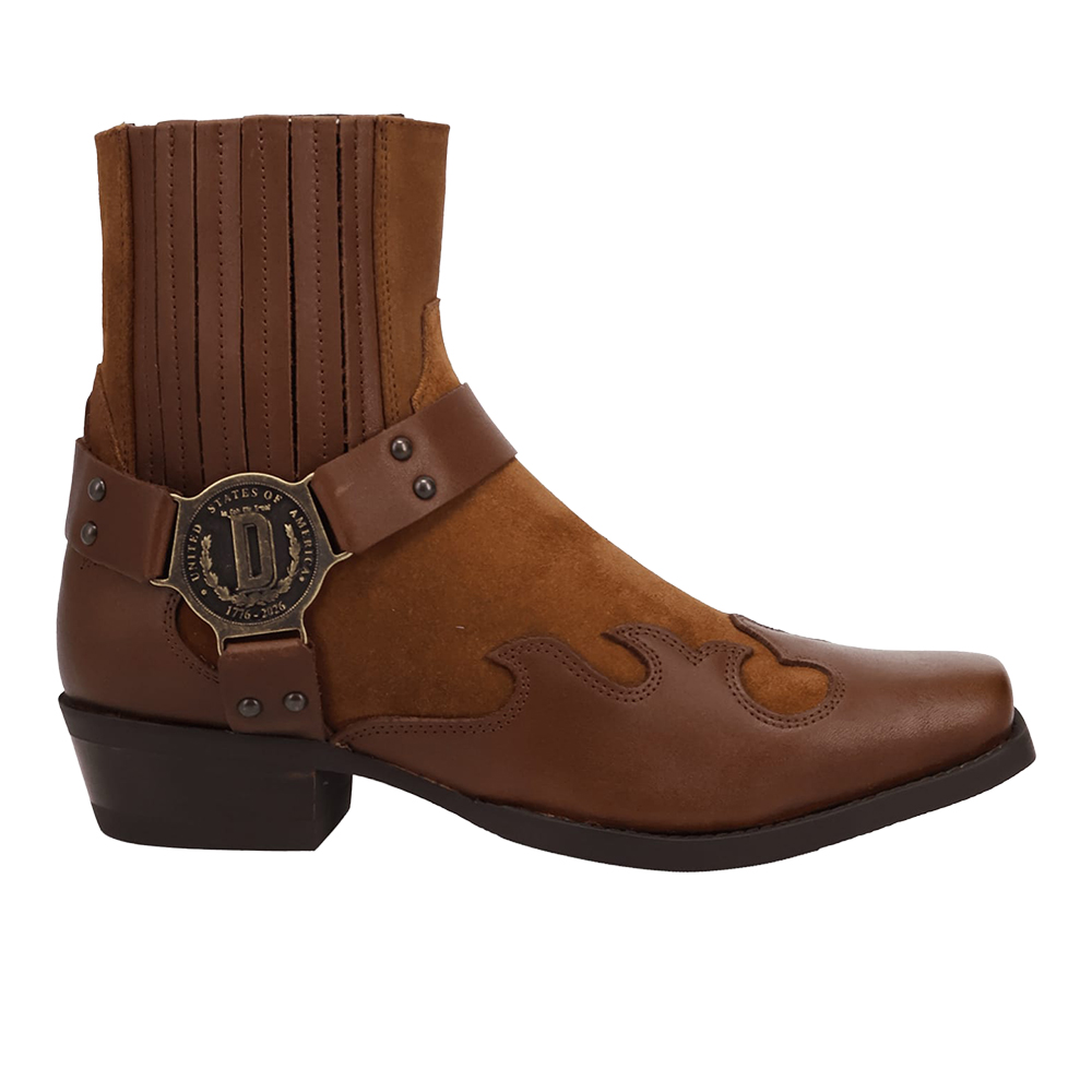 Dingo Bandit Leather Square Toe Zippered Booties