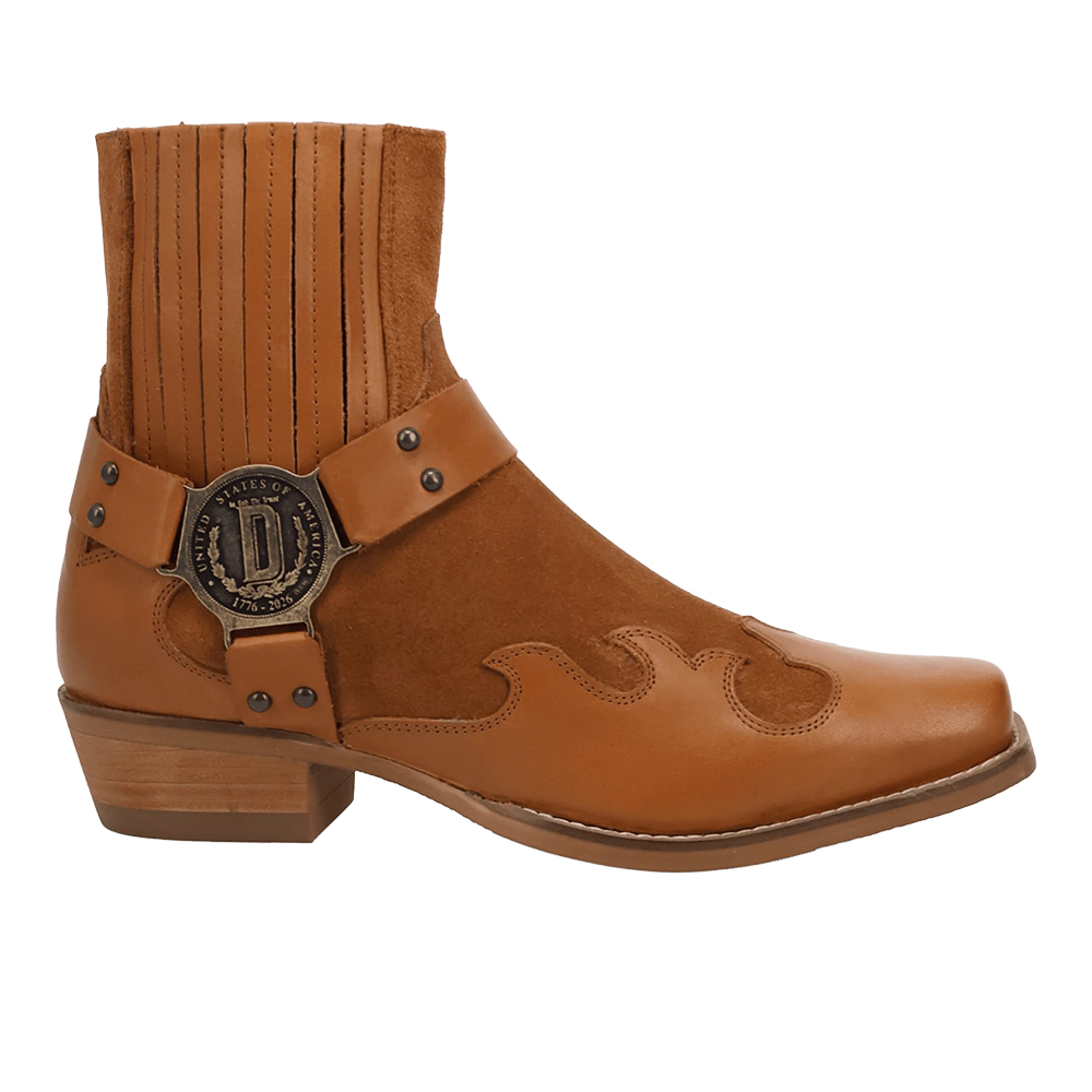 Dingo Bandit Leather Square Toe Zippered Booties