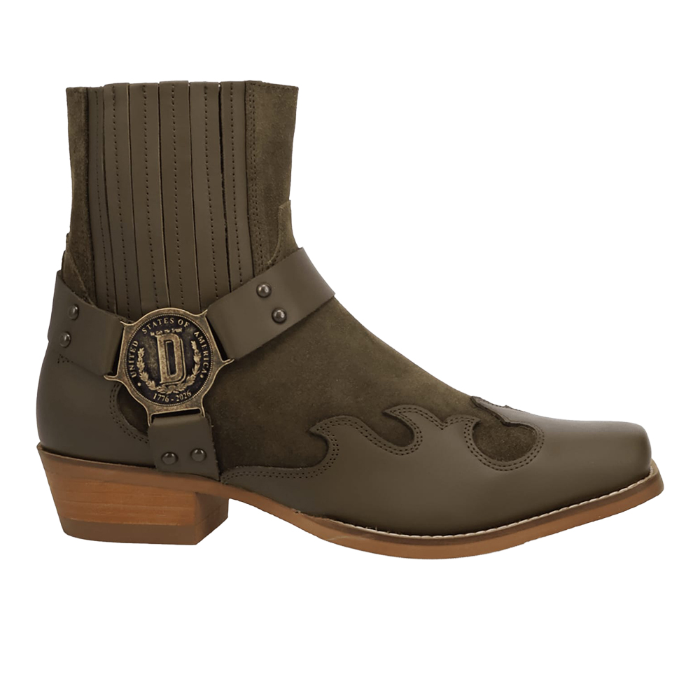 Dingo Bandit Leather Square Toe Zippered Booties