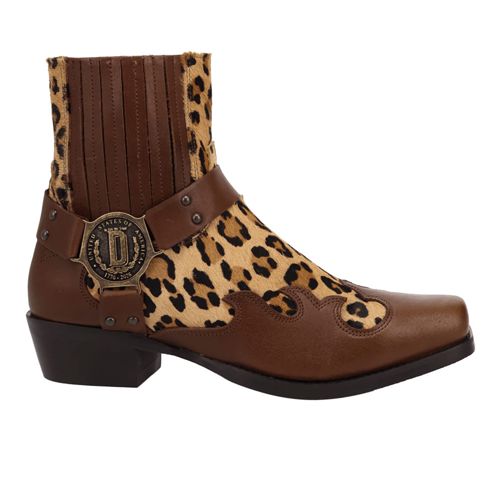 Dingo Bandit Leather Square Toe Zippered Booties