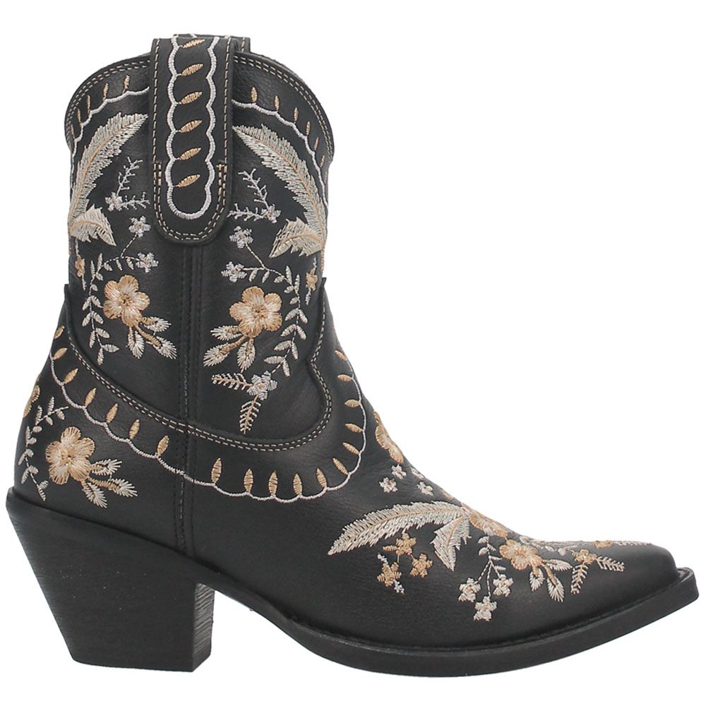 black cowboy booties womens