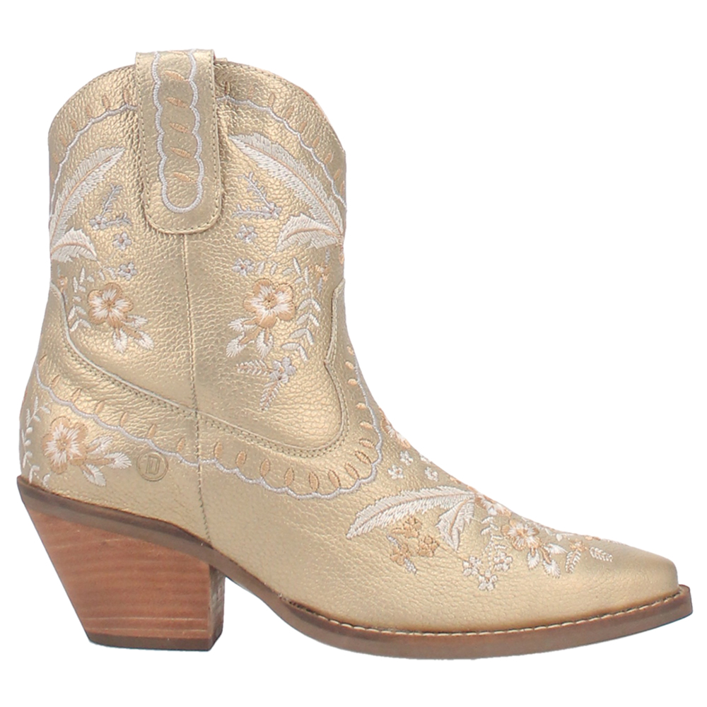 Ladies sales gold booties