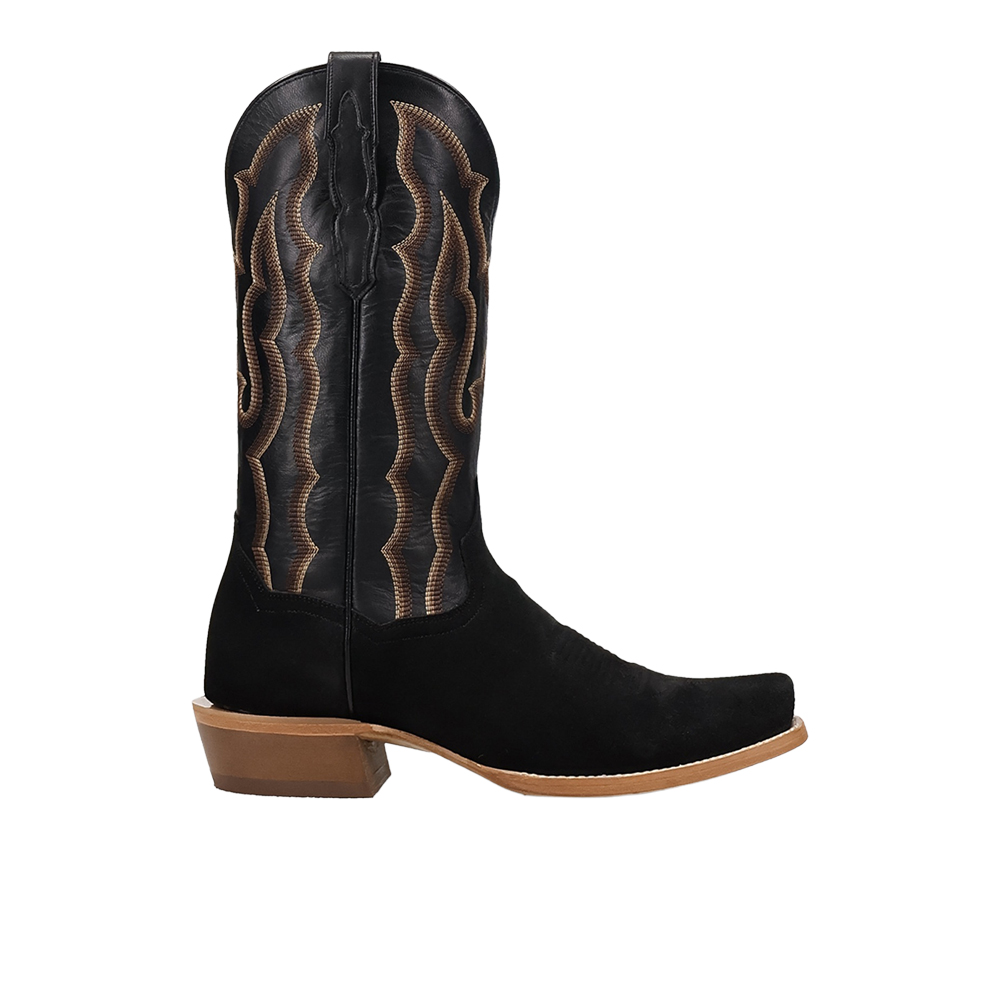 Dan Post Boots Barren Leather Square Toe Pull On Cowboy Boots