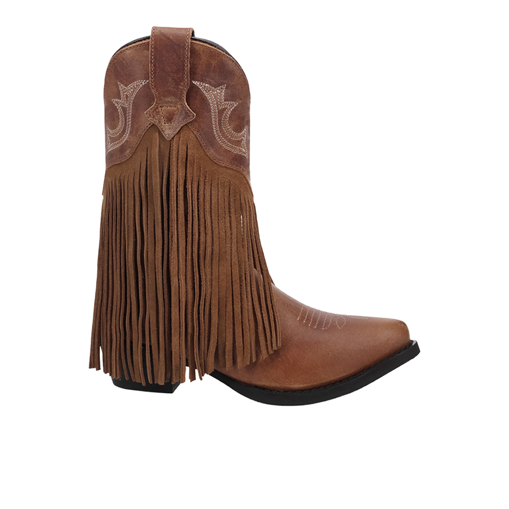 Dan Post Boots Happy Trails Leather Pointed Toe Pull On Cowboy Boots (Little Kid - Big Kid)