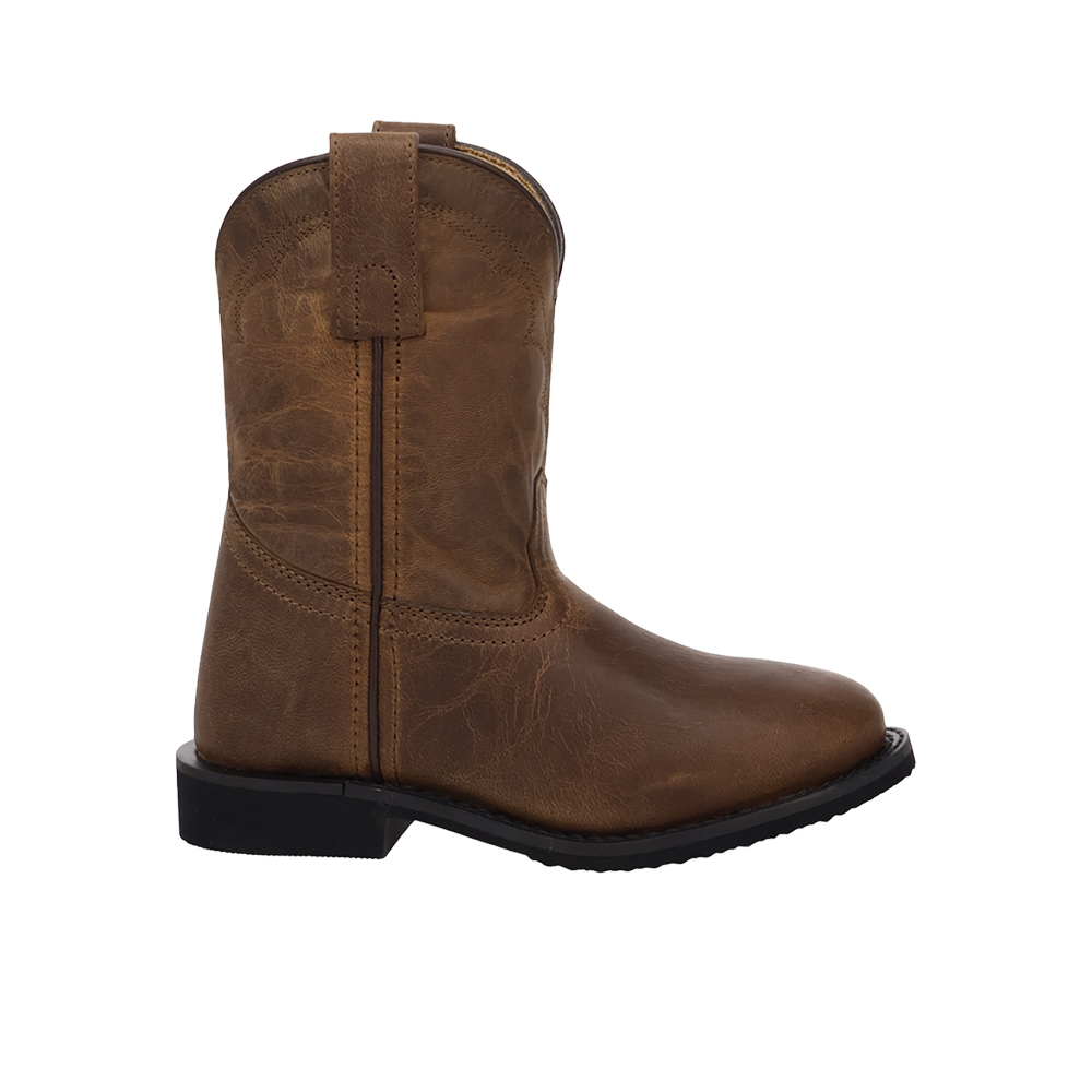 Dan Post Boots Rowe Leather Round Toe Pull On Cowboy Boots (Little Kid - Big Kid)