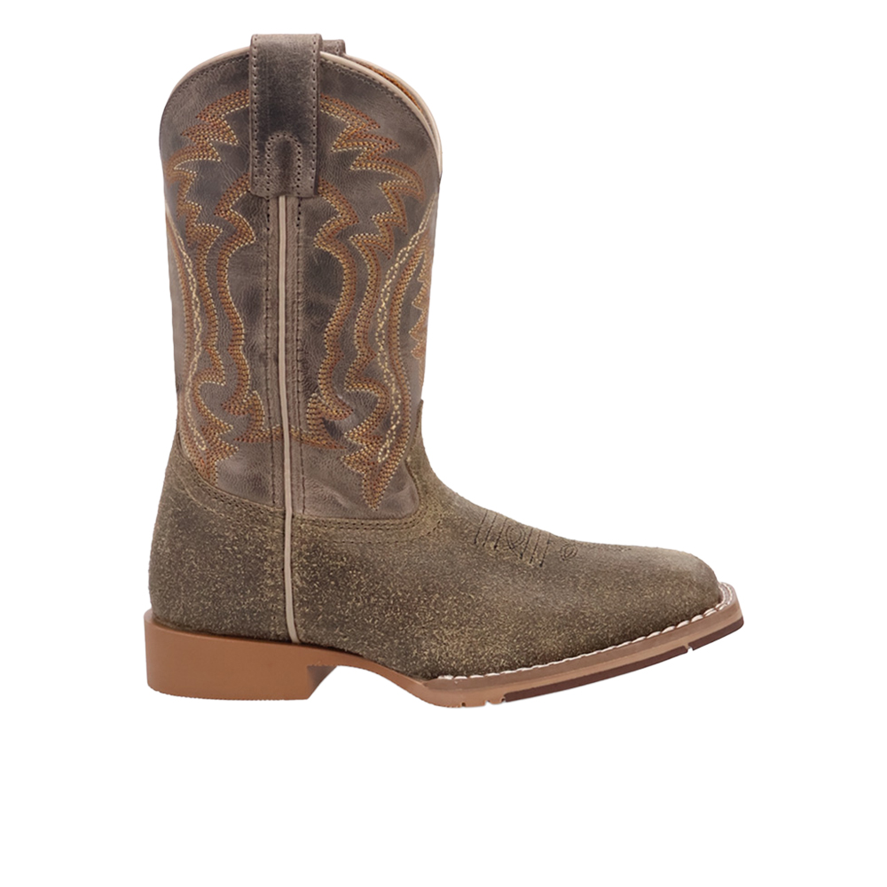 Dan Post Boots Beasley Embroidered Pull On Square Toe Cowboy Boots (Little Kid - Big Kid)
