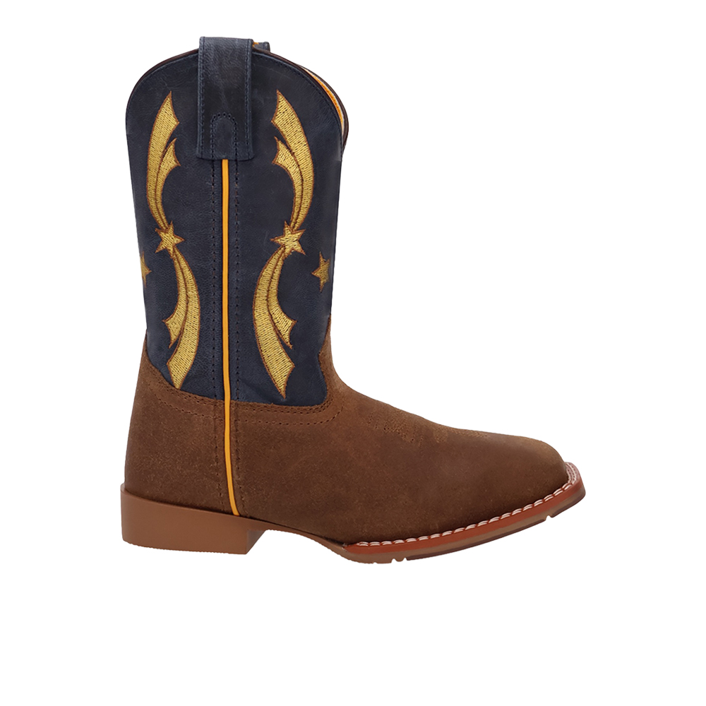 Dan Post Boots Lane Leather Square Toe Pull On Cowboy Boots (Little Kid - Big Kid)