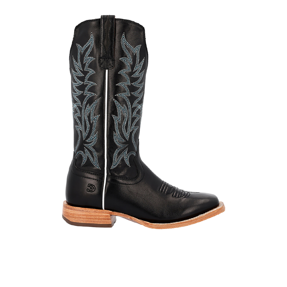 Durango Women's Arena Elite Full-Grain Leather Square-Toe Western Boots - Polished black onyx