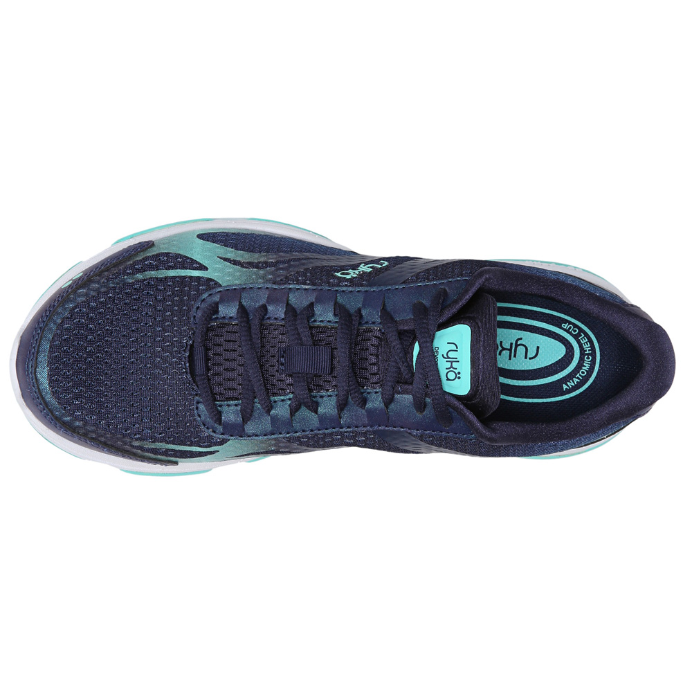 Ryka Devotion Plus 2 Walking Shoes Blue Womens Lace Up Athletic