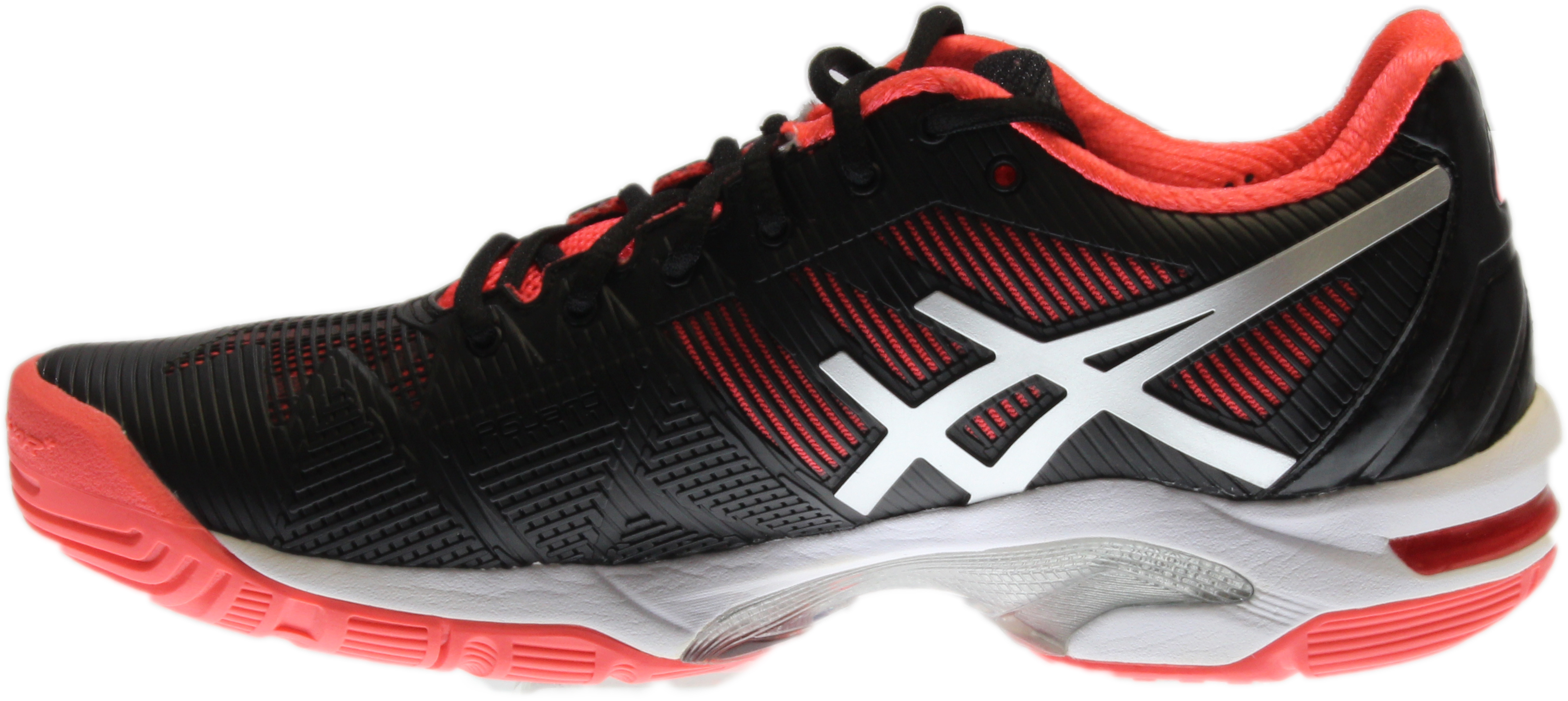 asics gel solution speed 3 black/pink womens shoes