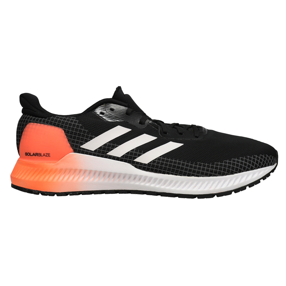 adidas Solar Blaze Running Shoes Black, White Mens Lace Up Athletic