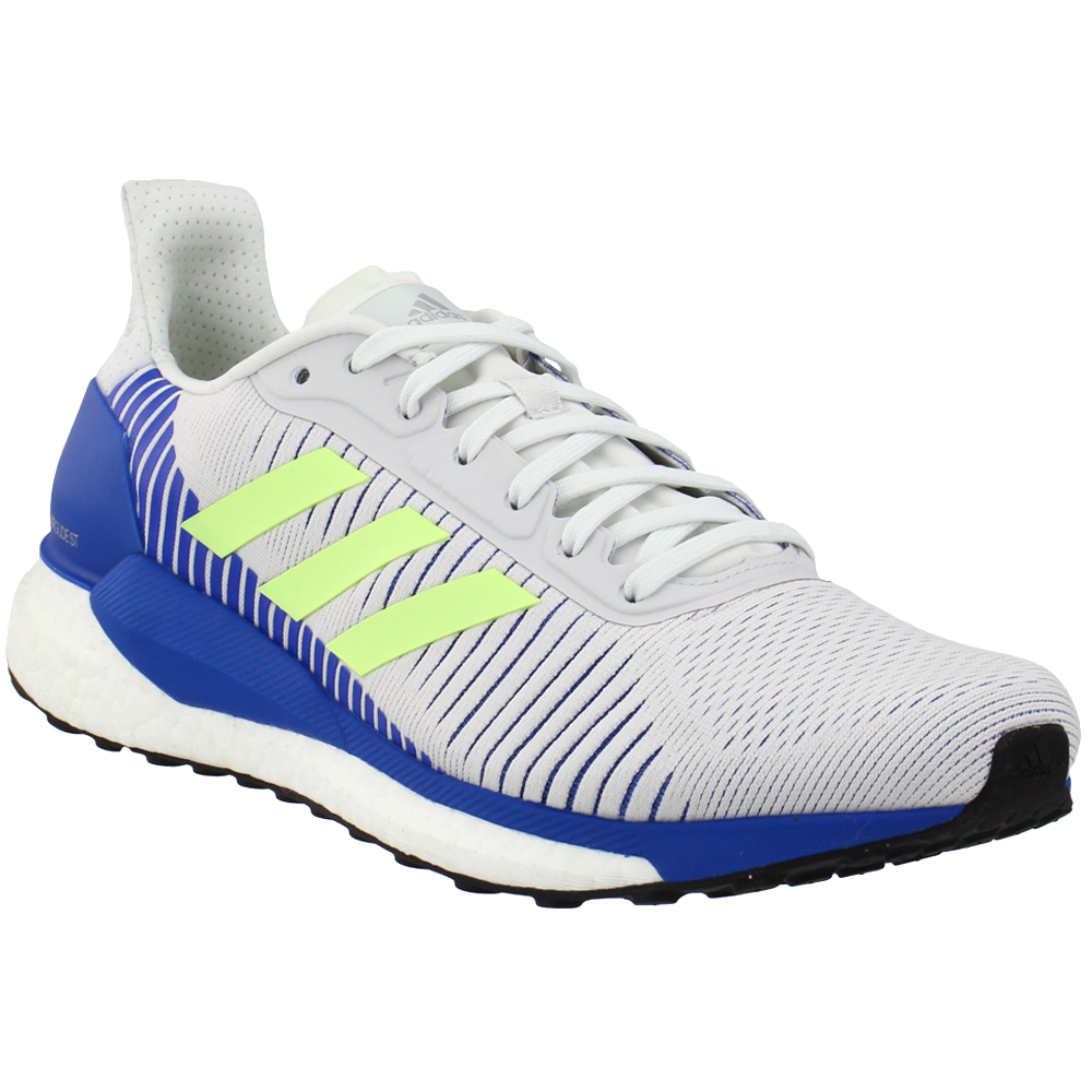 adidas Solar Glide ST 19 Running Shoes Blue, White Mens Lace Up Athletic