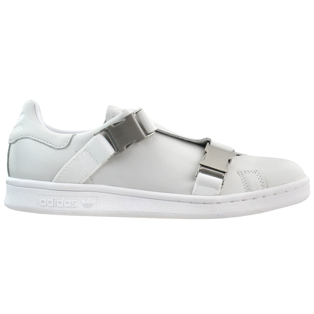 Adidas Stan Smith Buckle Slip on Sneakers Casual Shoes- White- Womens