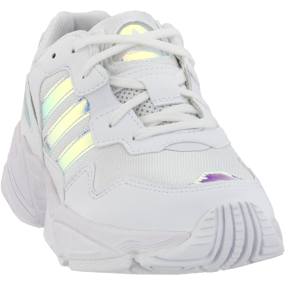 adidas Yung-96 Lace Up Sneakers (Big Kid) White Girls Lace Up Sneakers