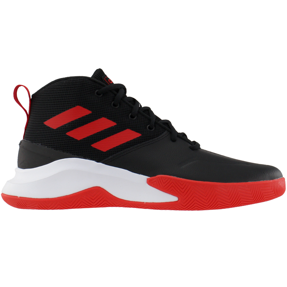 adidas OwnTheGame Basketball Shoes Black, Red Mens High Top, High Top, Lace  Up Athletic