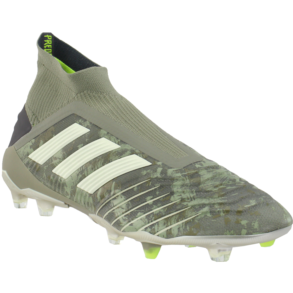 adidas Predator 19+ Firm Ground Soccer Cleats Green Mens Slip On Athletic