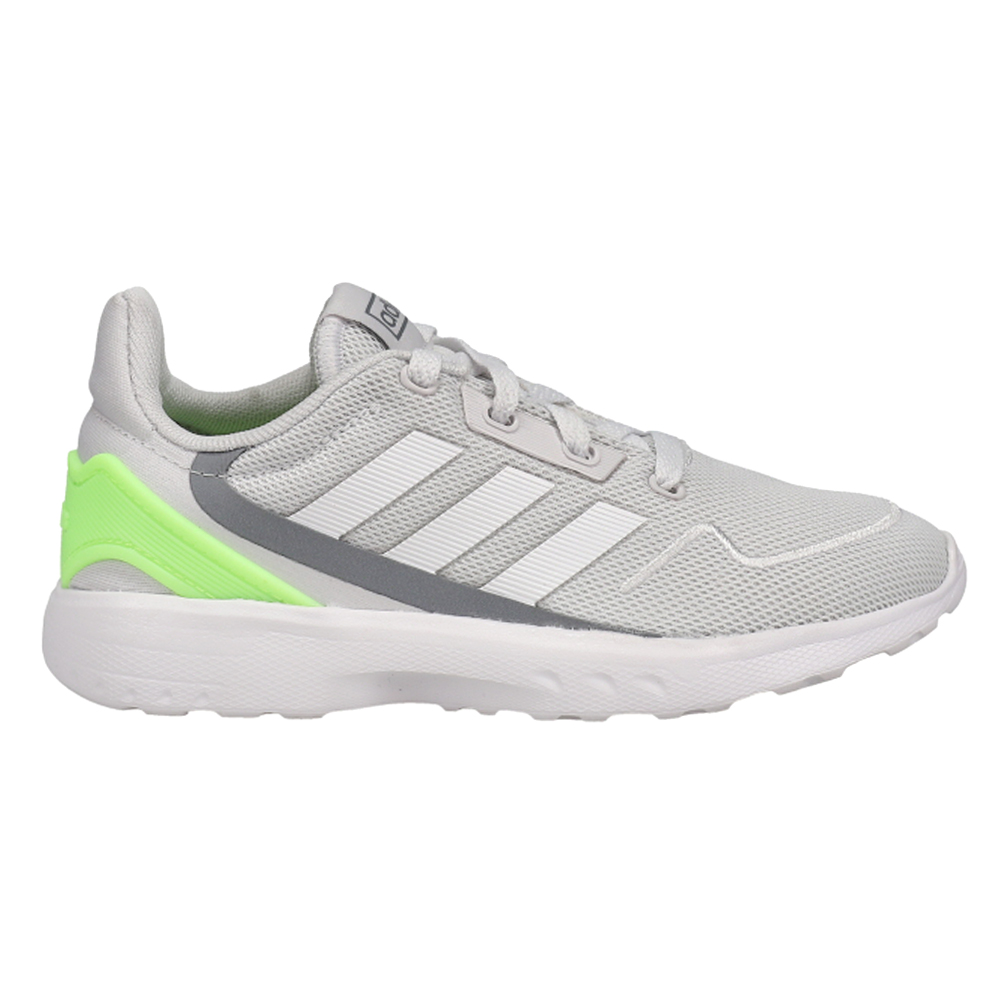 adidas Nebzed Lace Up sneakers (Little Kid/Big Kid) Grey, White Boys Lace  Up, Sportstyle Sneakers