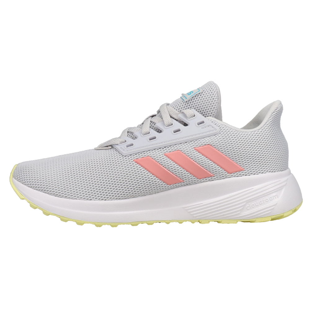 adidas Duramo 9 Running Shoes (Little Kid-Big Kid) Grey Girls Lace Up  Athletic