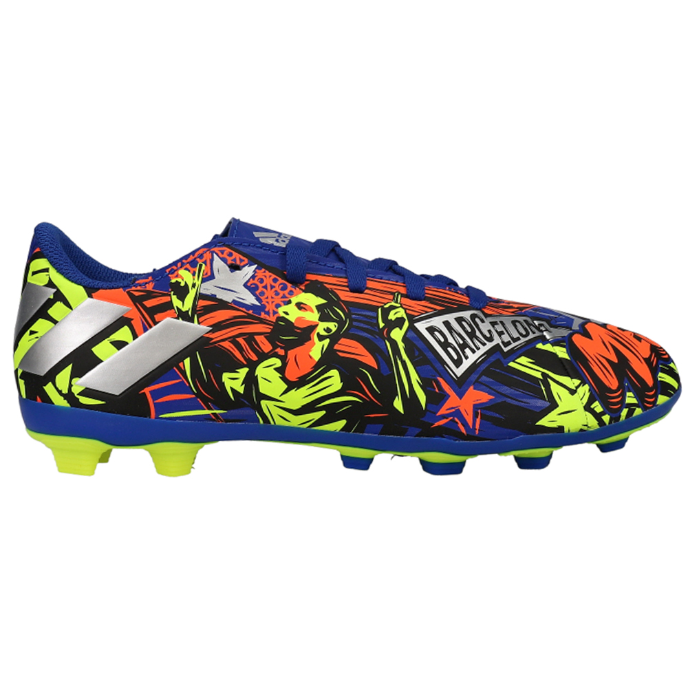 adidas Nemeziz Messi 19.4 Flexible Ground Soccer Cleats (Little Kid-Big  Kid) Blue Boys Lace Up Athletic