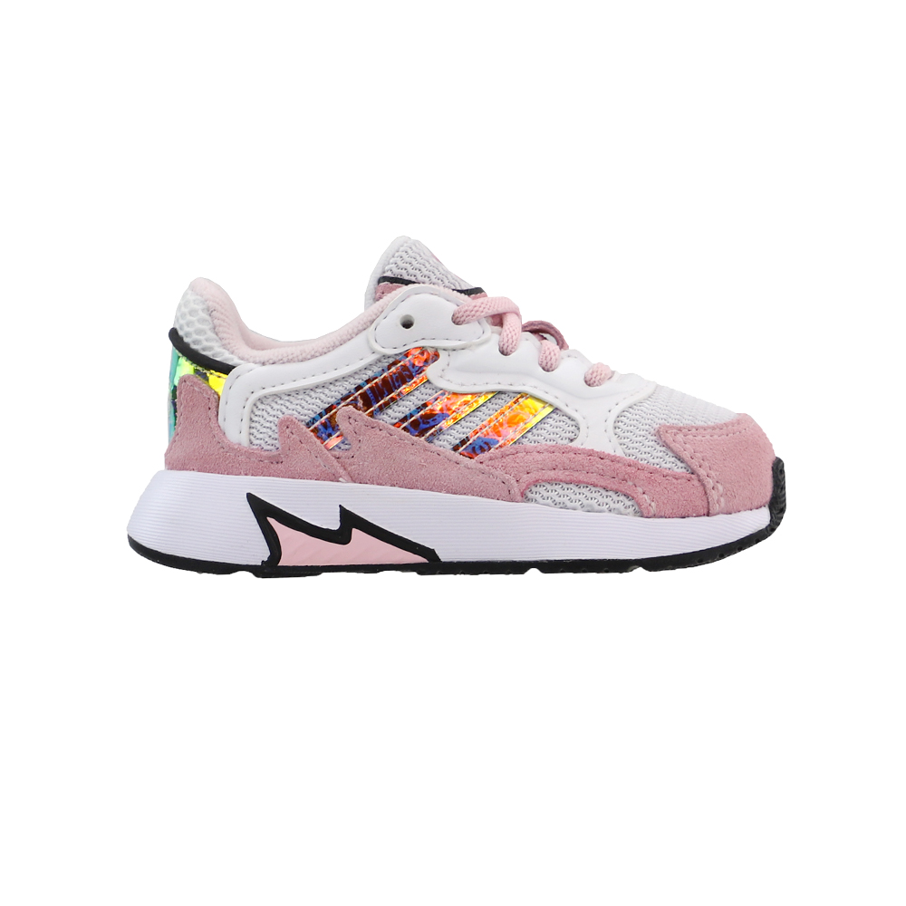 adidas Tresc Run El Lace Up Sneakers (Infant-Little Kid) Pink Girls Lace Up  Sneakers
