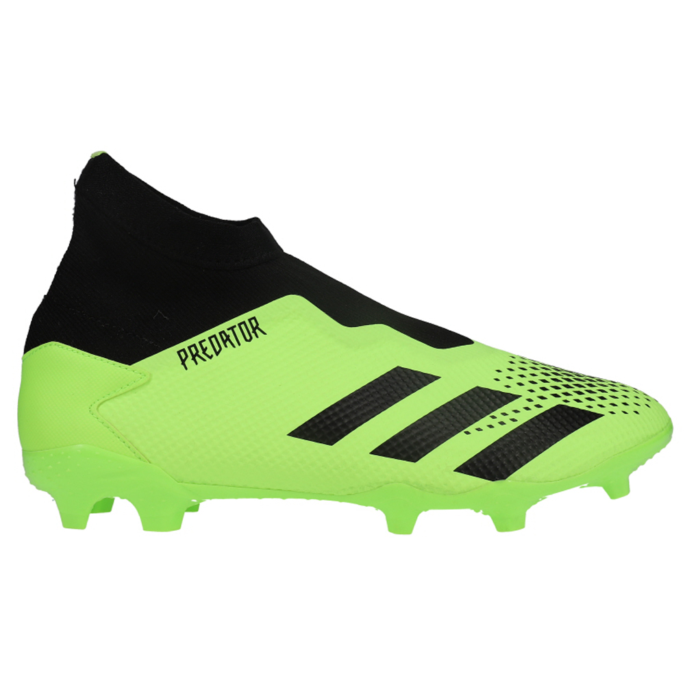 black laceless soccer cleats