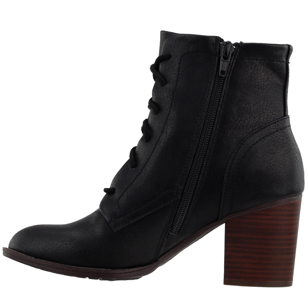 eurosoft shawna block heel lace up bootie