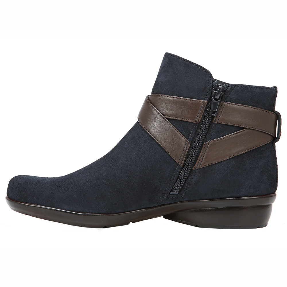 Naturalizer Cassandra Navy Womens Zippered Booties