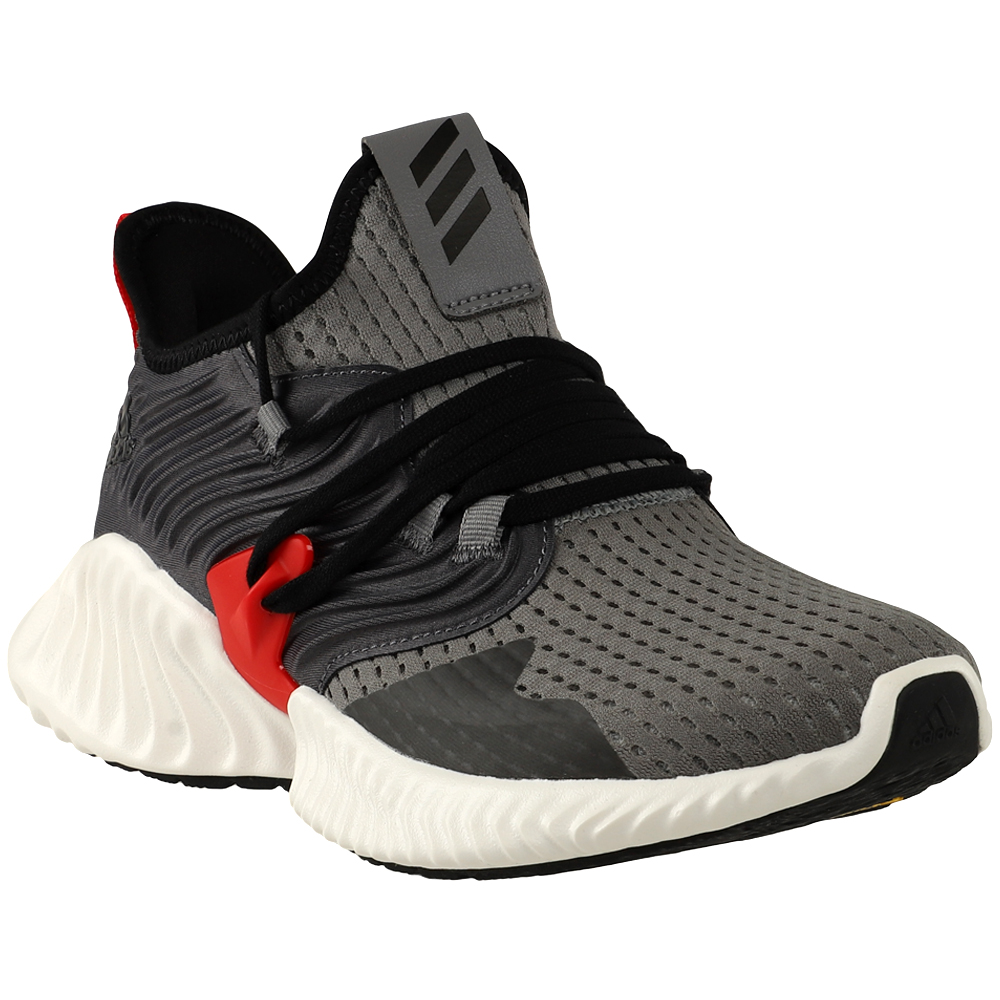 adidas Alphabounce Instinct CC Running Shoes (Big Kid) Grey Boys Lace Up  Athletic