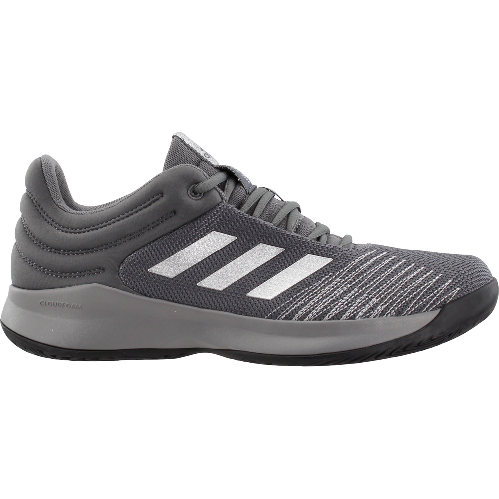 Adidas Pro Spark 2018 Low Grey Mens Lace Up Athletic