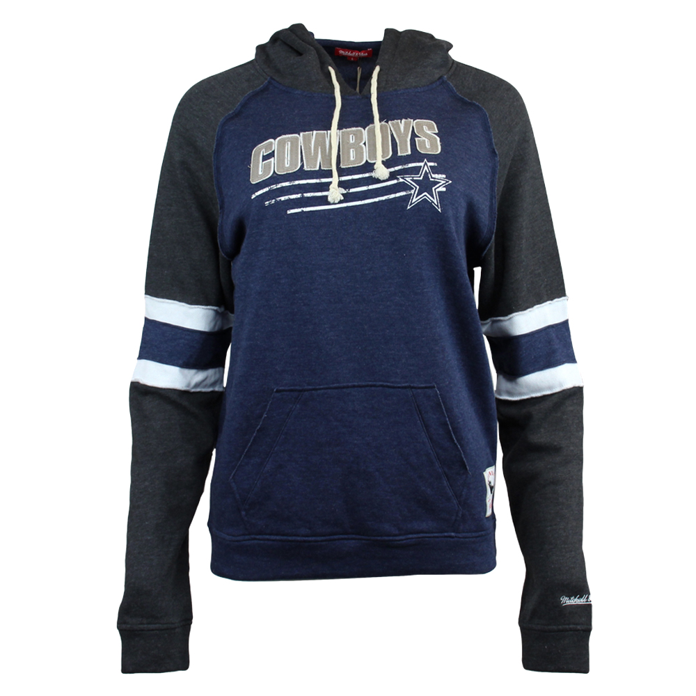 Women's Fanatics Branded Navy/White Dallas Cowboys Colors of Pride  Colorblock Pullover Hoodie