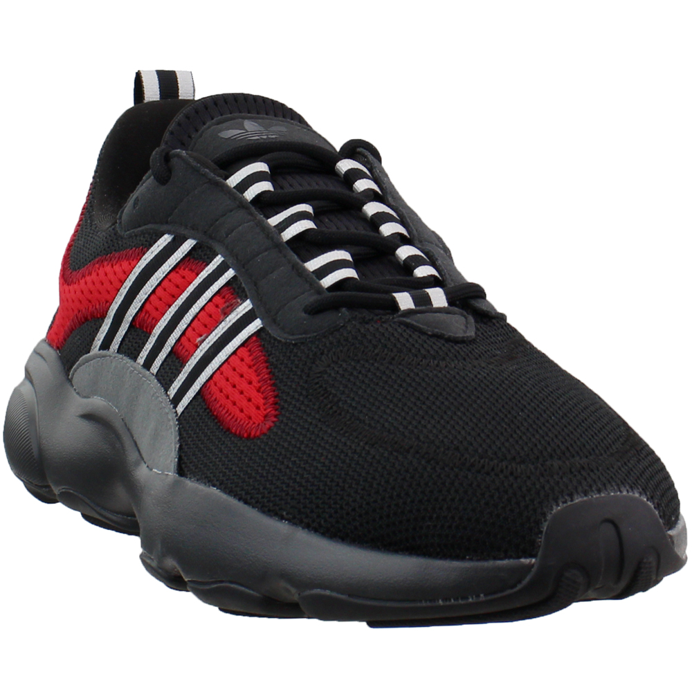 adidas Haiwee Sneakers Black Mens Lace Up, Sportstyle Sneakers