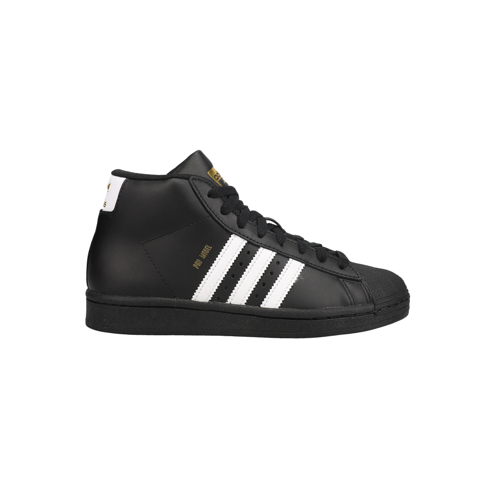 adidas Pro Model High Top Sneakers (Big Kid) Black, Gold Boys High Top, High  Top, Lace Up, Sportstyle Sneakers