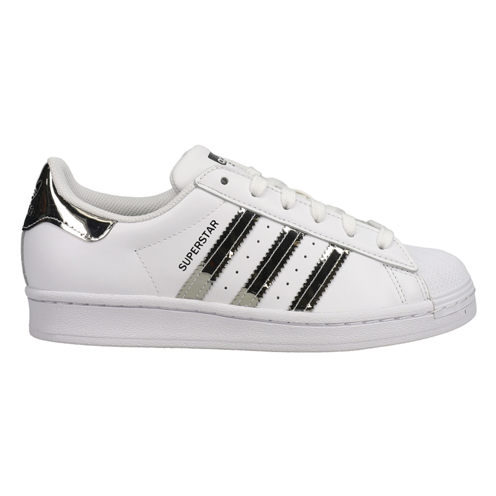 Adidas Superstar Lace Up Sneakers Casual Shoes Silver White- Womens- Size 7  B on SHOEBACCA.com | AccuWeather Shop