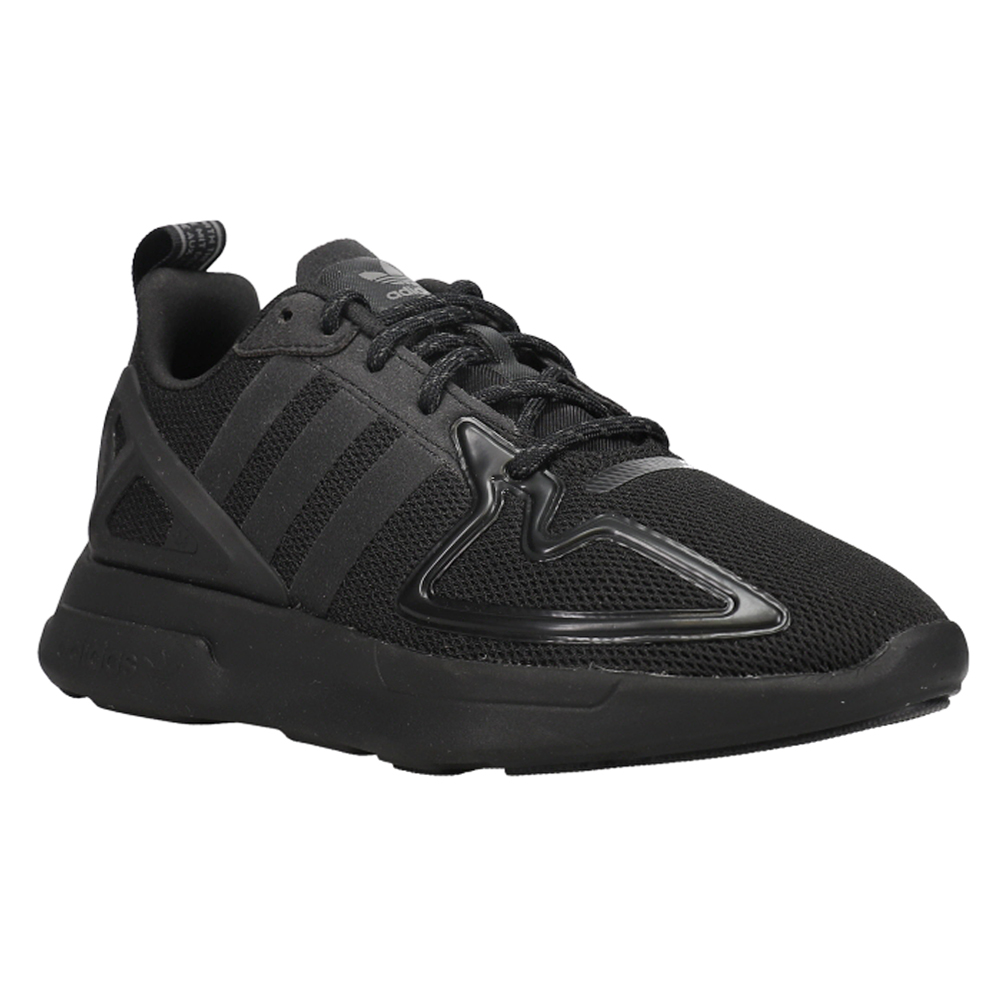 adidas ZX 2K Flux Sneakers (Big Kid) Black Boys Lace Up, Sportstyle Sneakers
