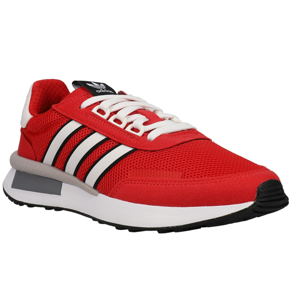 adidas Retroset Sneakers Red Mens Lace Up, Sportstyle Sneakers