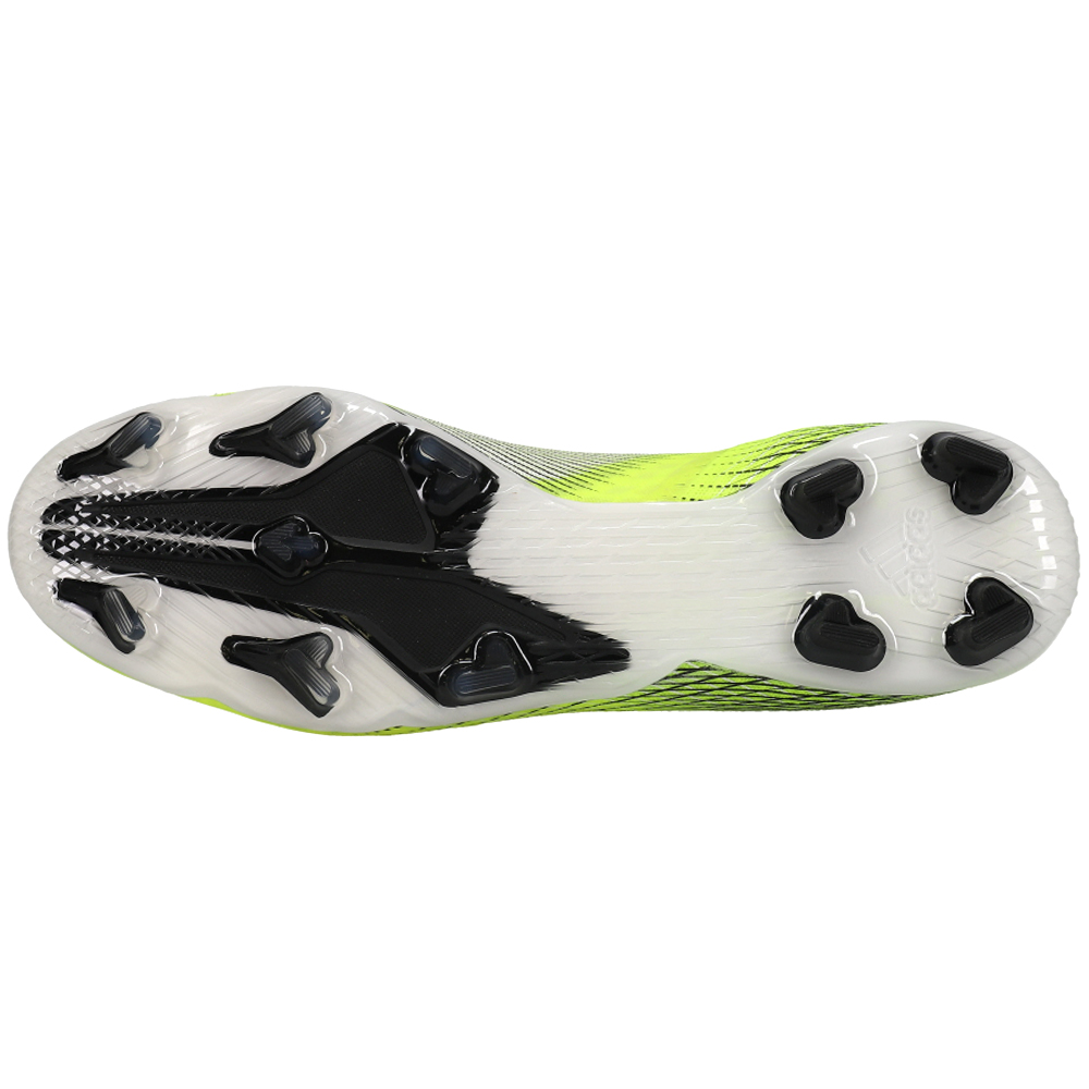 adidas X Ghosted.2 Firm Ground Soccer Cleats Black, Yellow Mens Lace Up  Athletic