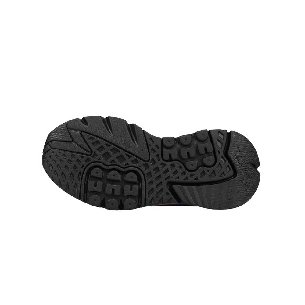 adidas Nite Jogger Sneakers Black Mens Lace Up, Sportstyle Sneakers