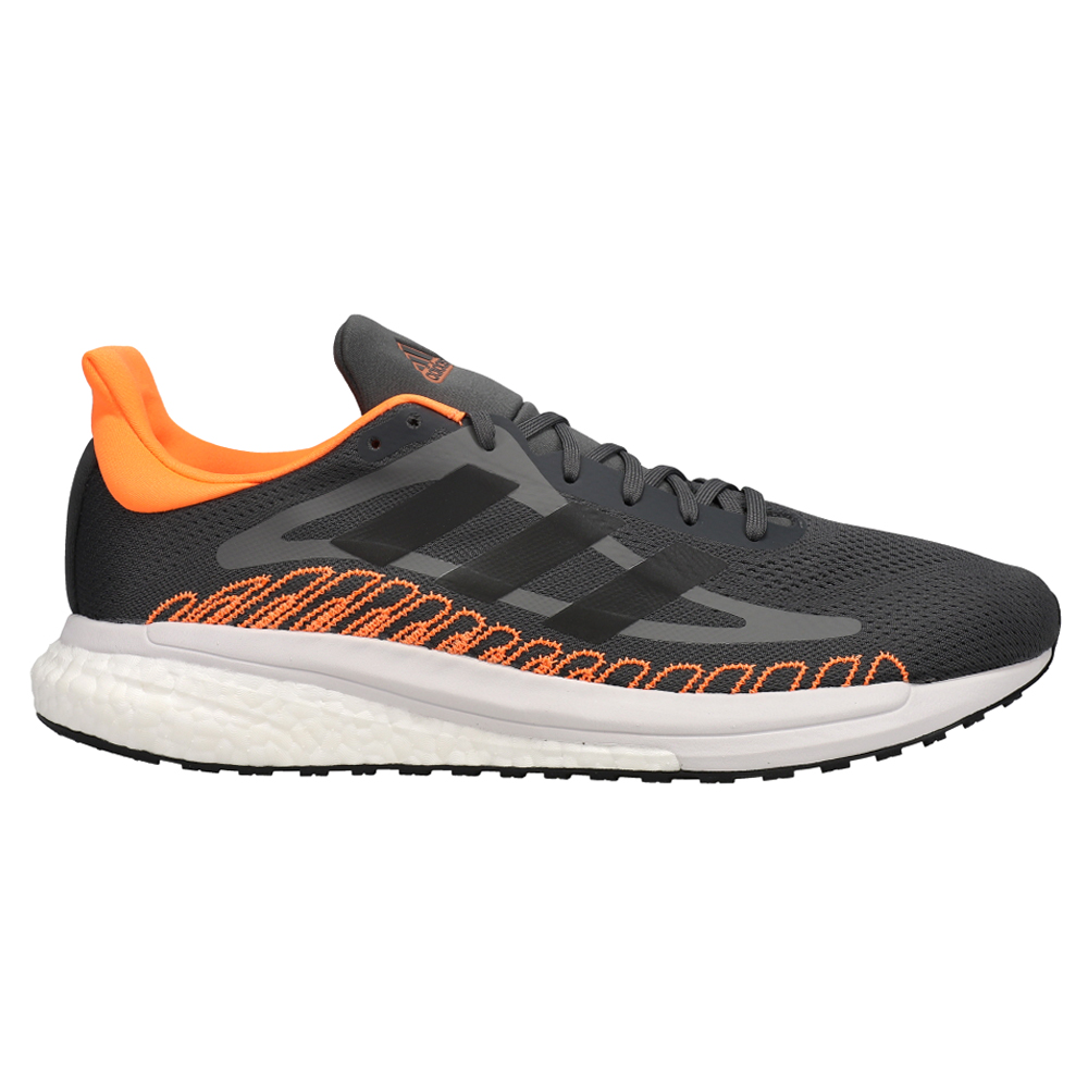 adidas Solar Glide ST 3 Running Shoes Black, Orange Mens Lace Up Athletic
