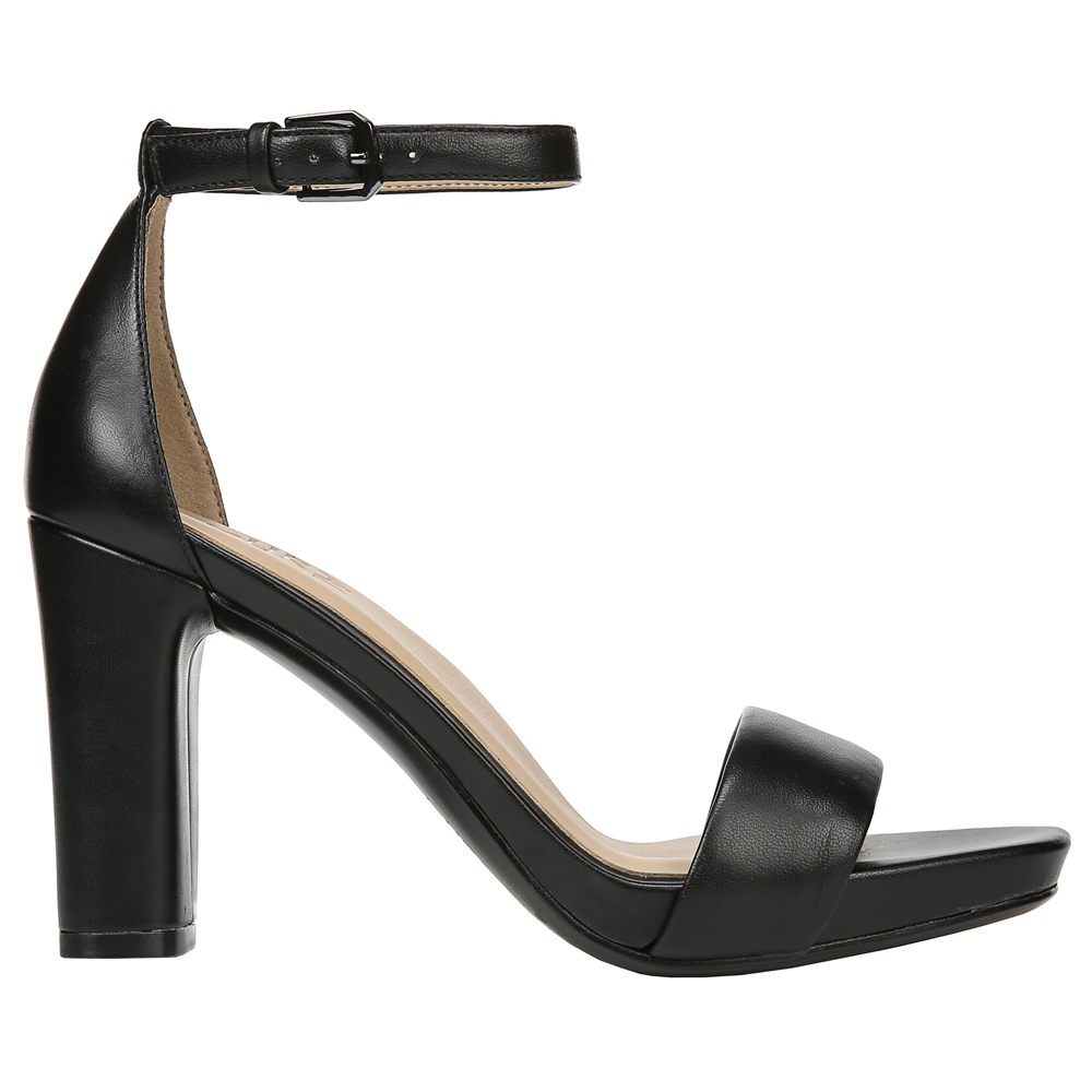 Women's Platform Block Heels Sandals Ankle Strap Patent Leather Slingback Shoes