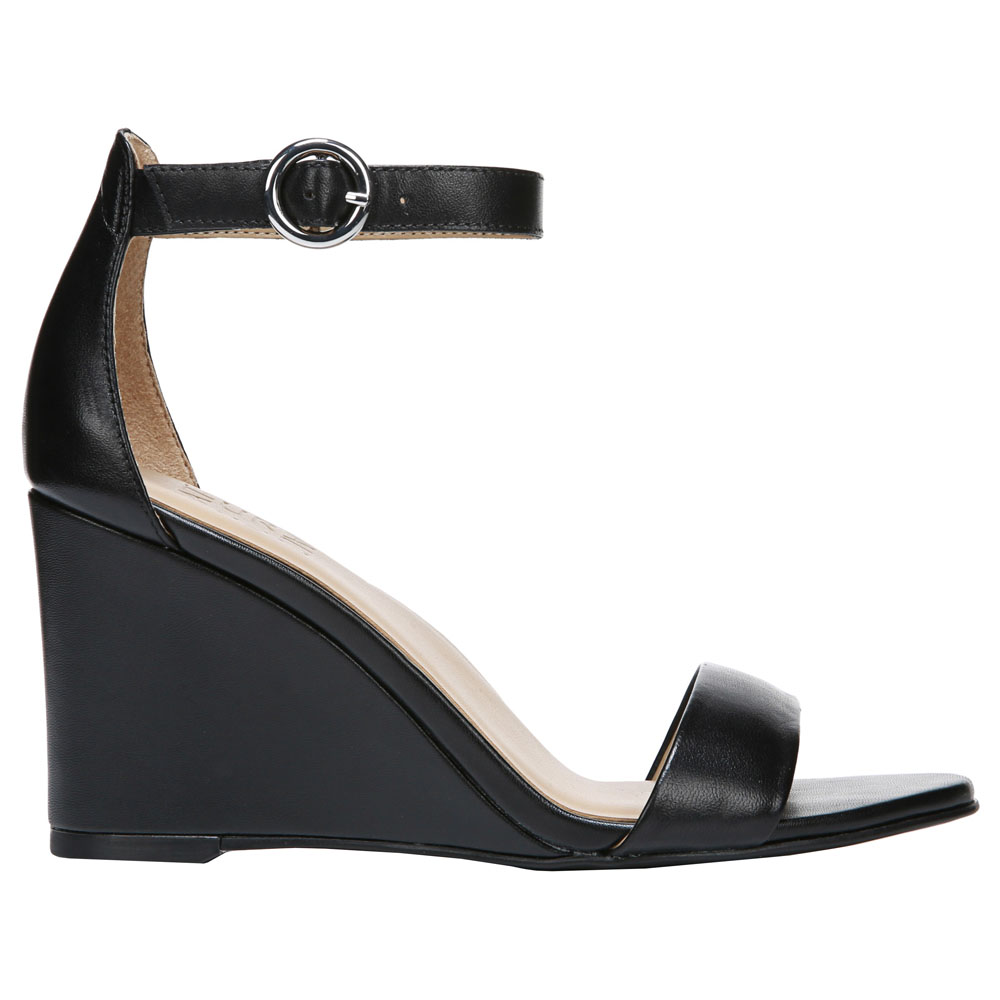 naturalizer black wedge sandals