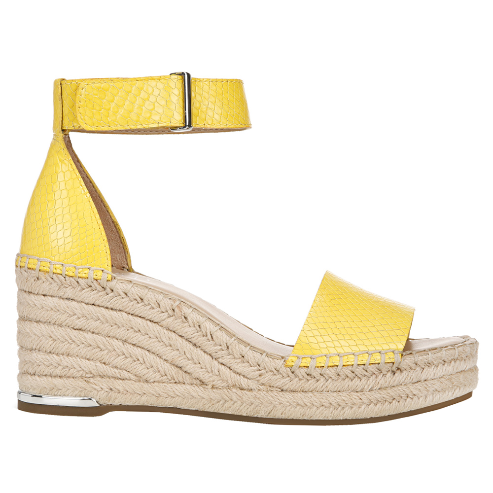 franco sarto yellow wedge