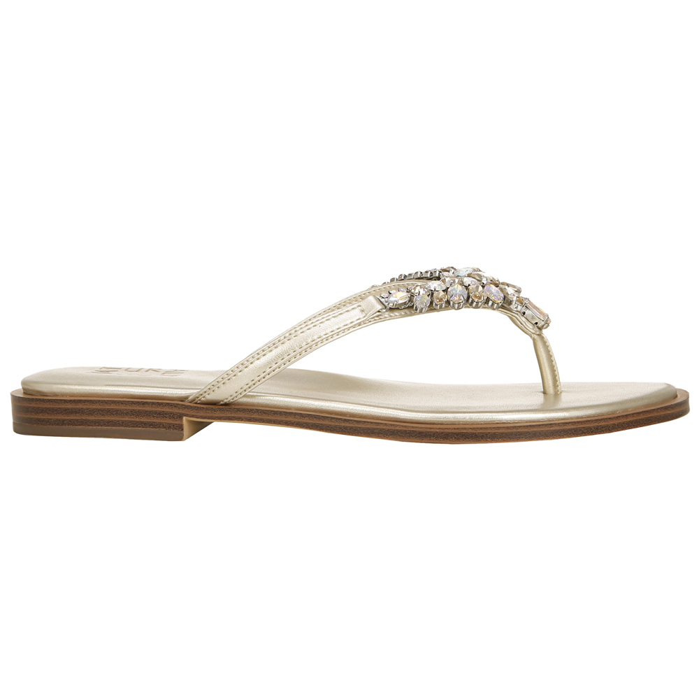 gold metallic flip flops sandals