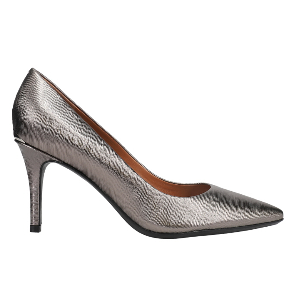 Shop Silver Calvin Gayle Pointed Toe Evening Pumps