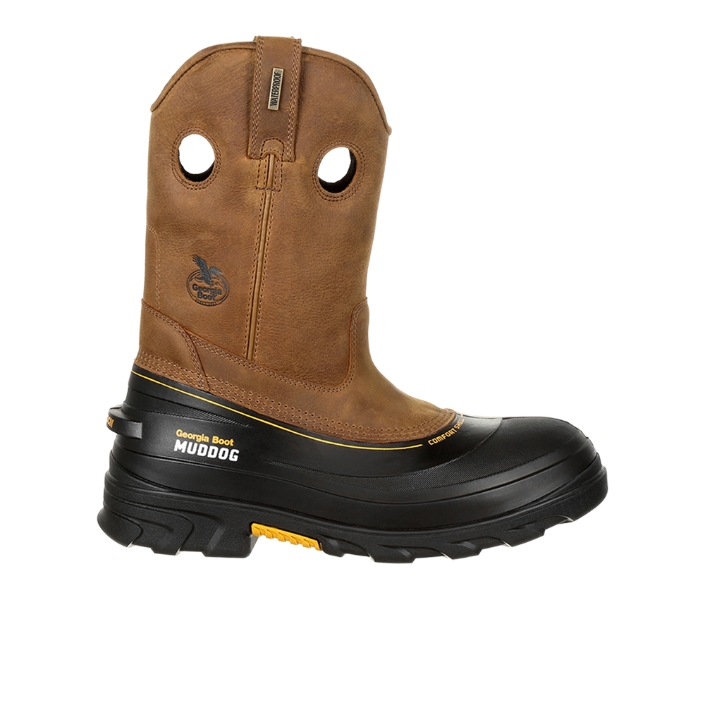 Georgia Boot Men's Muddog Composite Toe Waterproof Work Wellington - Barracuda gold