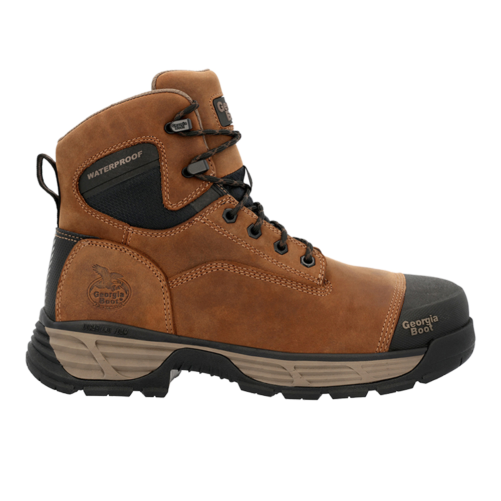 Georgia Boot Men's Durablend Edge 6" Waterproof Alloy Toe Work Boot - Brown