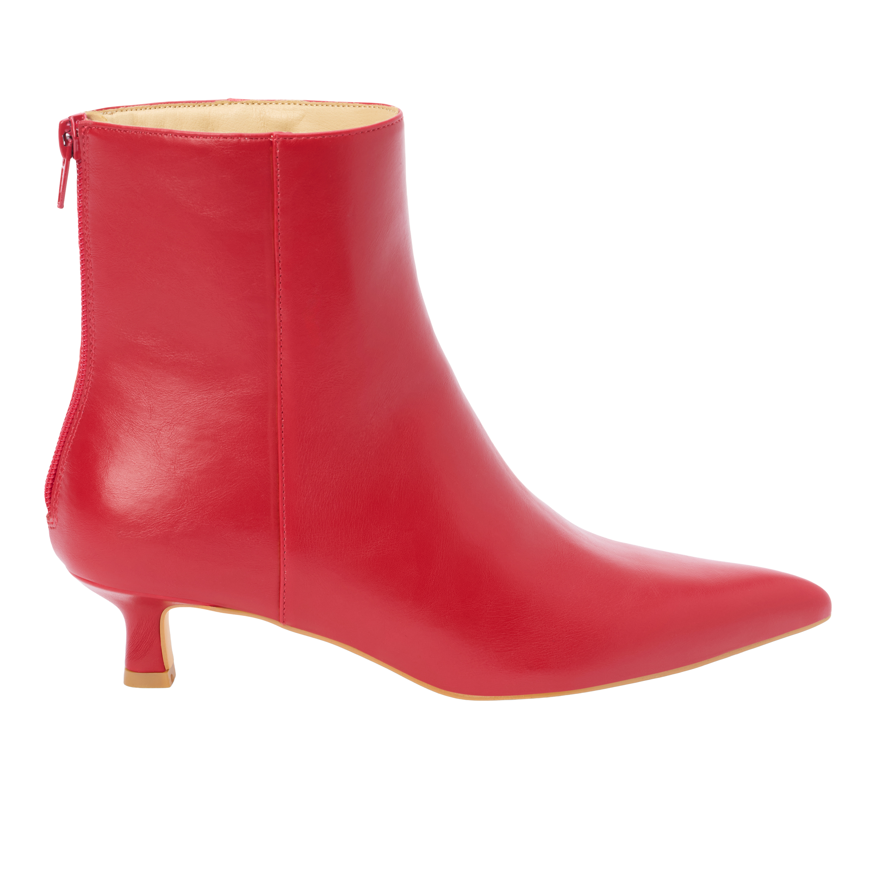 BEACH by Matisse Genesis Kitten Heel Pointed Toe Zippered Booties