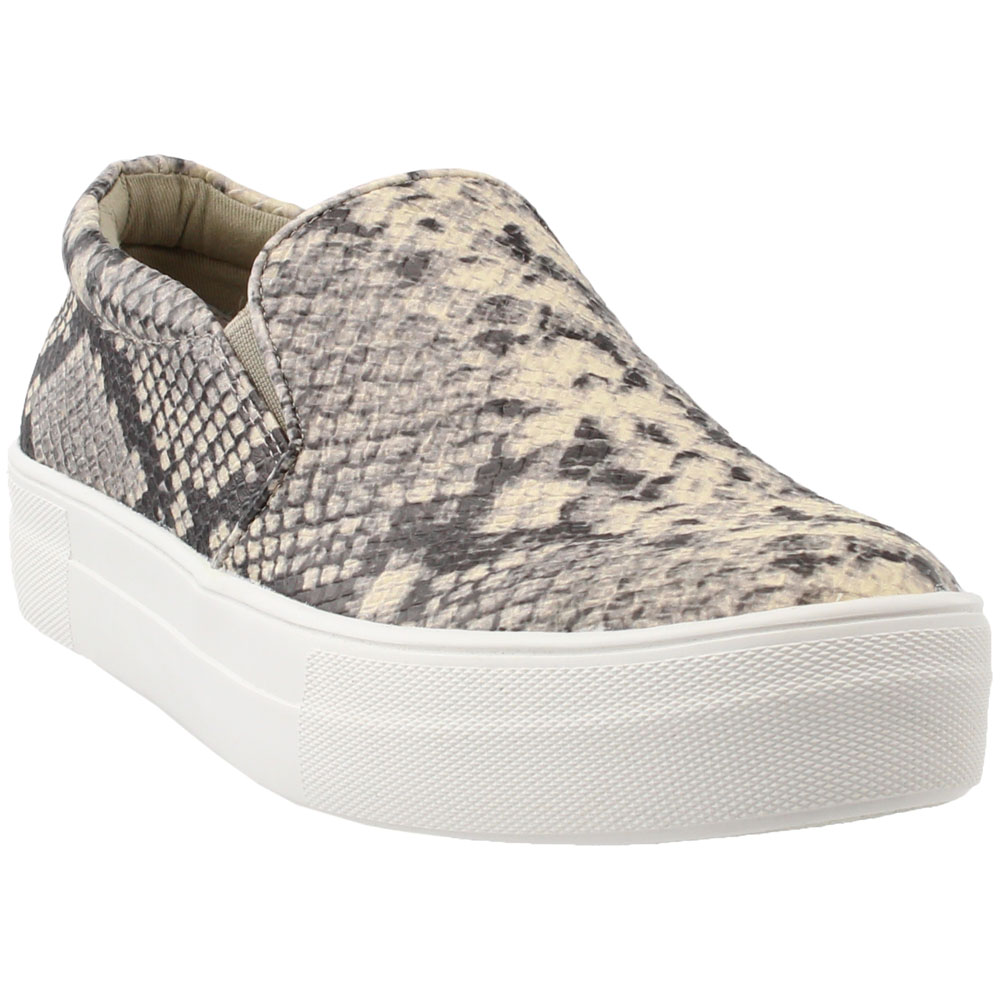 Steve Madden Gills Snake Platform Sneakers Grey Womens Platform Slip On Sneakers