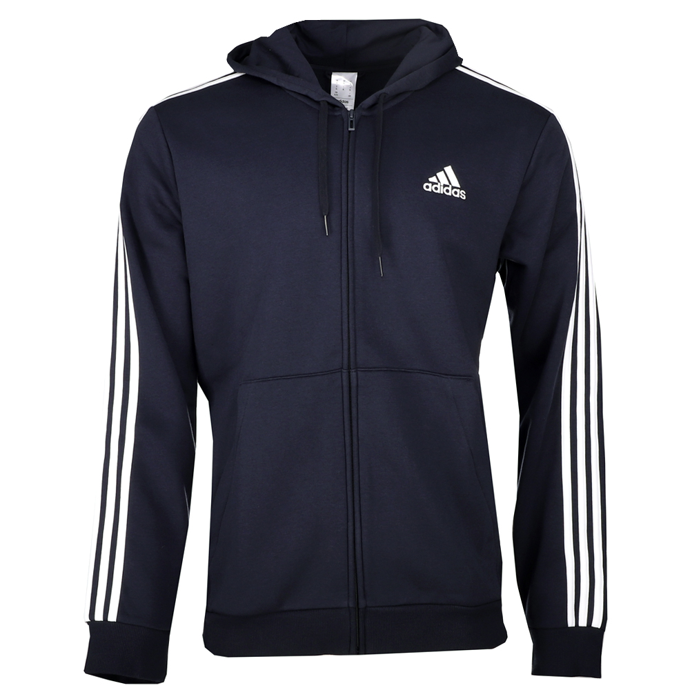 adidas Essentials Fleece 3-Stripes Full-Zip Hoodie