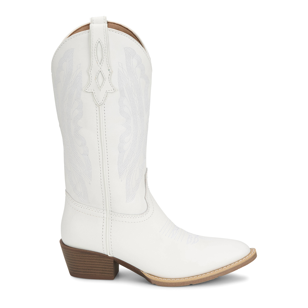 Justin Boots Renie Embroidered Round Toe Pull On Cowboy Boots